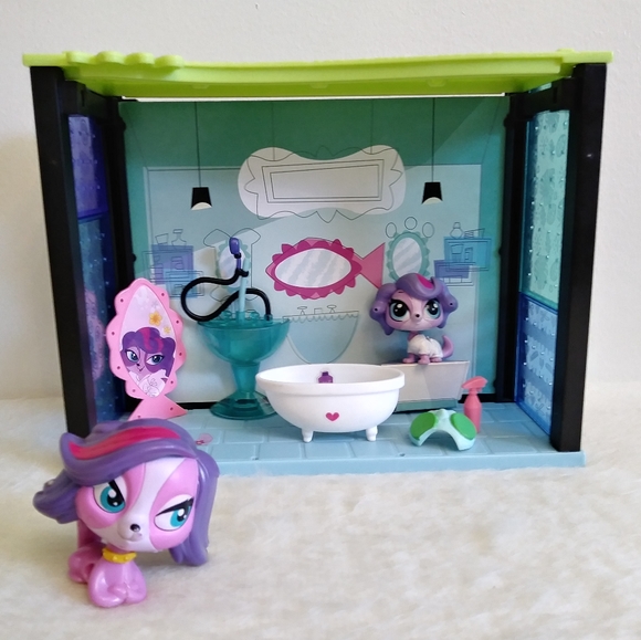 Double Little Pet Shop Style Sets LPS Zoe. Little Pet Shop Hippo. - Picture 2 of 5